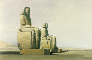 Théby, 4. prosince 1838, deska 12 ze svazku I „Egypt a Nubie“, vyryl Louis Haghe (1806-85) pub. 1846 (viz také 87428)
