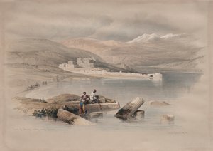 Město Tiberias při pohledu na Libanon od David Roberts