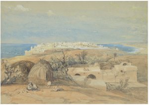 Pohled na Jaffu, severní pohled od David Roberts