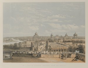 Pohled na pozici zachycenou Rebely, Lucknow