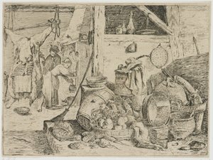 interiér kuchyně od David Teniers (II) (attributed to)