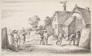 lukostřelci Žánrové scény pod širým nebem (název seriálu) od David Teniers (II)