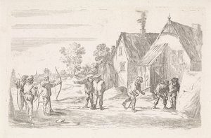lukostřelci Žánrové scény pod širým nebem (název seriálu) od David Teniers (II)