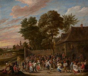 Rolníci tančí a hodují, ca. 1660.