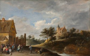 Krajina s tančícími sedláky, c. 1645-1650. od David Teniers the Elder