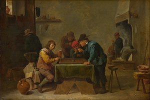 Hráči backgammonu, c. 1645 od David Teniers the Younger
