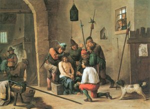 Nizozemština: Trnová koruna Bolestný muž od David Teniers the Younger