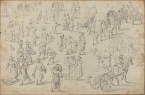 Studie tržních čísel od David Teniers the Younger