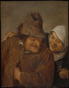Dva rolníci se sklenkou vína od David Teniers the Younger
