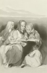 Hebrejské ženy čtoucí Písmo v Jeruzalémě od David Wilkie