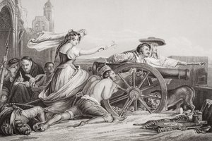 Obrana Zaragozy, 1808, z „Ilustrace anglické a skotské historie“ svazek II