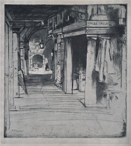 Calle Della Donna, c1900, 1925. od David Young Cameron