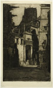 Saint Gervais, Rue des Barres, deska čtyři z Paris Set od David Young Cameron