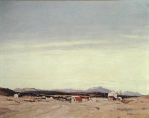 The Distant Hills (olej na plátně) od David Young Cameron