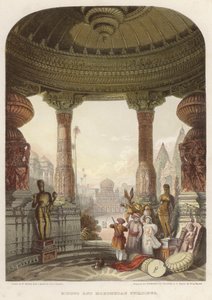 Budovy Hindoo a Mahomedan od David after Roberts