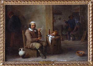 Sedlák kouřící v hostinci od David Teniers the Younger