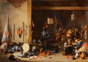 Interiér strážnice, c.1640s od David Teniers the Younger