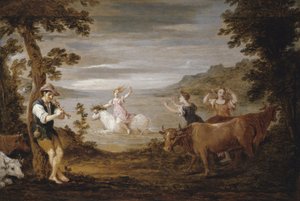 Znásilnění Evropy, 1654-56 od David Teniers the Younger