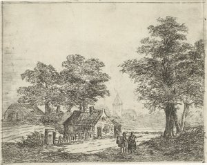 Krajina s turisty od David van der Kellen