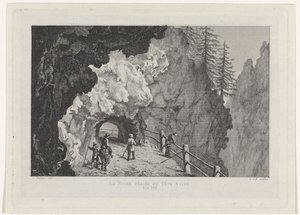 Průchod ve skalách La Roche percée v Tête Noire (název na objektu) od David van der Kellen