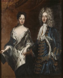 Frederic IV de Holstein Gottorp et Edwige Sophie de Suede - Fridrich IV (1671-1702), vévoda z Holštýnska-Gottorpu a vévodkyně Hedviga Sophia (1681-1708), od Kraffta, Davida, von (1655-1724). Olej na plátně od David von Krafft