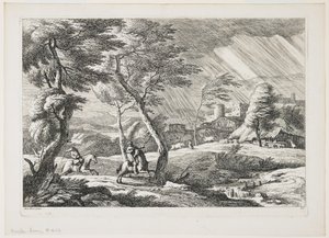 Deska VII, ze souboru krajin, 1743 od Davide Antonio Fossati