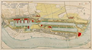 Royal Victoria und Albert und King George V Docks 1934, ca. 1934 (Druck)