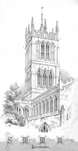 Saint Marys, Melton-Mowbray. Leicestershire, 50. léta 19. století