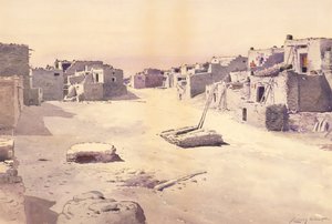 Ulice v Pueblo of Oraibi, Tusayan, Arizona,