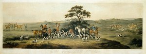 Foxhunting, deska 3, ryl Thomas Sutherland (1785-1838) 1817 (barevně lito)