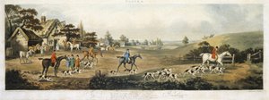 Foxhunting, deska 4, ryl Thomas Sutherland (1785-1838) 1817 (barevně lito)
