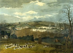 Full Cry, vyryl R.G. Reeve, asi 1830 (barevná litografie)