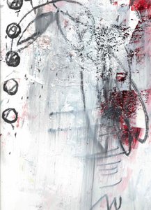 Červená, černá, abstraktní, grunge