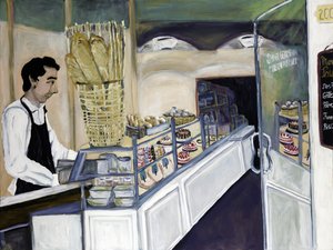 Pekárna St. Germain, 2017 (akryl na plátně) od Deborah Eve Alastra