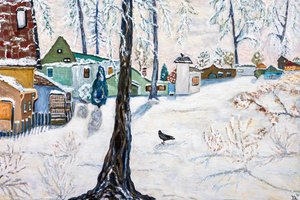 Creston Snow, 2024 (akryl na plátně) od Deborah Eve Alastra