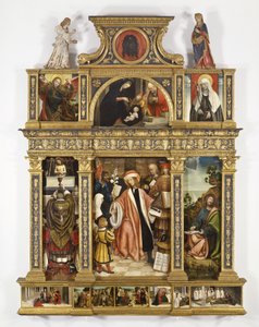 Polyptych Sant Ivo, cca 1520 (tempera na palubě, starožitný rám)
