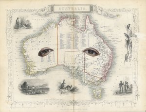 Colonial – Austrálie, 2017 (koláž vyřezaná z papíru)