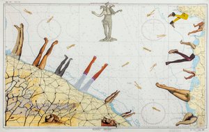 Sea Legs, 2016 (koláž na námořní mapě)