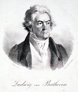 Ludwig van Beethoven (1770-1827) 1824 (litho) od Deker Deker
