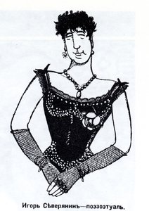 Igor Severyanin 1887-1941 Karikatura, 1915 od Deni