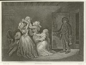 Ludvík XVI. a jeho rodina (rytina) od Denis Auguste Marie (after) Raffet