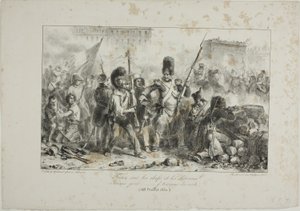Palte na vůdce a kavalerii... od Denis Auguste Marie Raffet