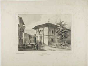 Řecký kostel, Bukurešť, Valašsko, 15. července 1837 od Denis Auguste Marie Raffet
