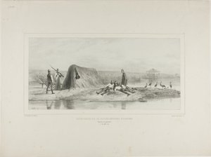 Strážní stanoviště uherských vojenských kolonií, levý břeh Dunaje, 7. července 1837 od Denis Auguste Marie Raffet