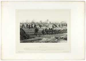 Přepadení lehké pěchoty, z filmu Memories of Italy: Expedition Rome od Denis Auguste Marie Raffet