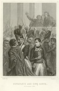 Napoleon Bonaparte obklopený členy Rady pěti set