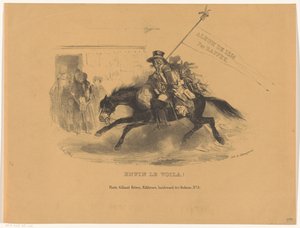 Postillion na koni Konečně le voila! (název na objektu) Album de 1836 (název série na objektu) od Denis Auguste Marie Raffet