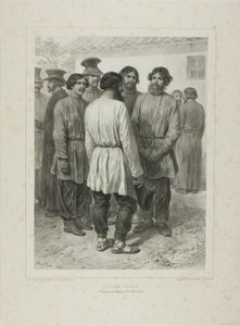 Ruští rolníci od Denis-Auguste-Marie Raffet
