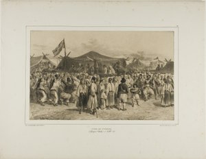 Jarmark St. Pierre, Giourjevo, Valašsko, 11. července 1837 od Denis Auguste Marie Raffet