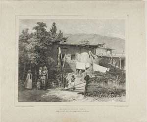 Domy tatarských rolníků ve vesnici Déré-Koui u Jalty na Krymu, 31. srpna 1837 od Denis Auguste Marie Raffet